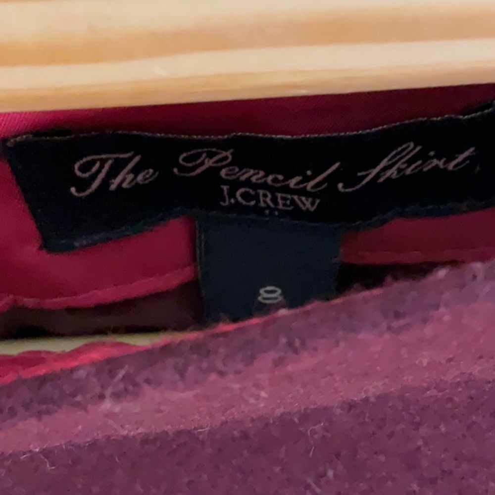J. Crew Rich Plum Pencil Skirt - Picture 3 of 6